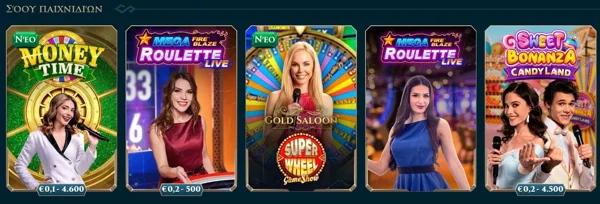 Live Game Shows Slotuna - Money Time, Mega Roulette Live, Gold Saloon, Sweet Bonanza Candyland
